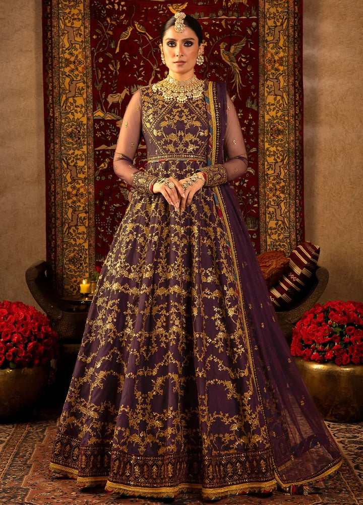Asim Jofa Embroidered Net Unstitched Suit 3 Piece AJ23VF AJVF-03 - Festive Collection