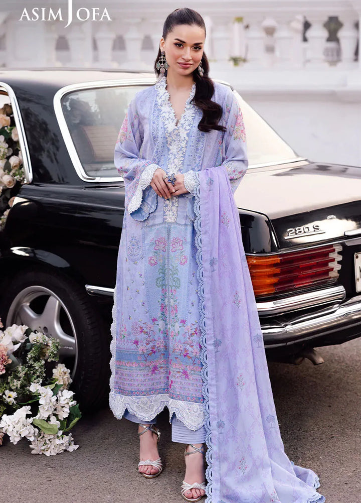 Asim Jofa Embroidered Silk Suits Pret 3 Piece AJ25CS AJRS-08 - Formal Collection