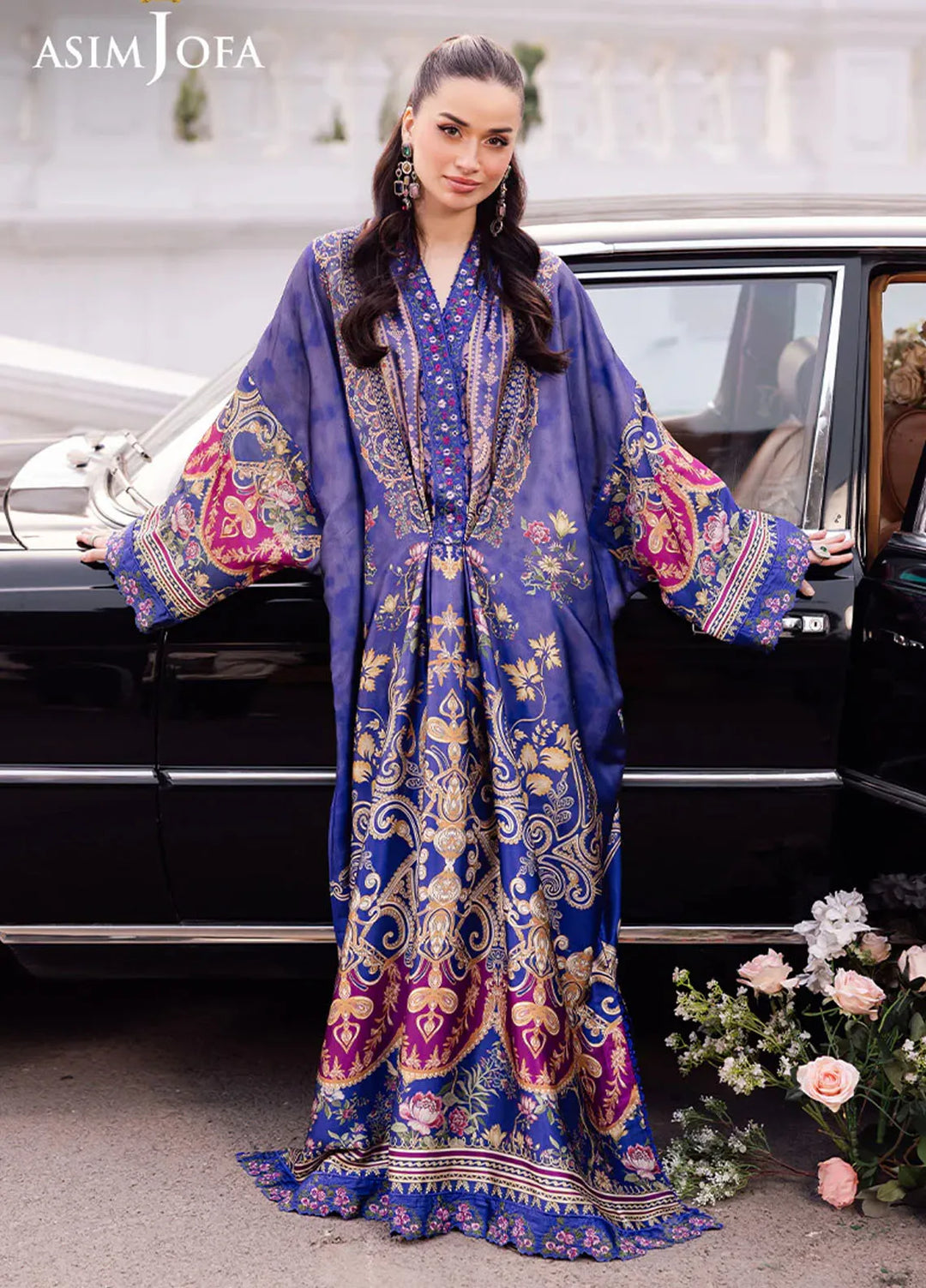 Asim Jofa Embroidered Silk Unstitched Kaftan AJ25CS AJRS-06 - Formal Collection