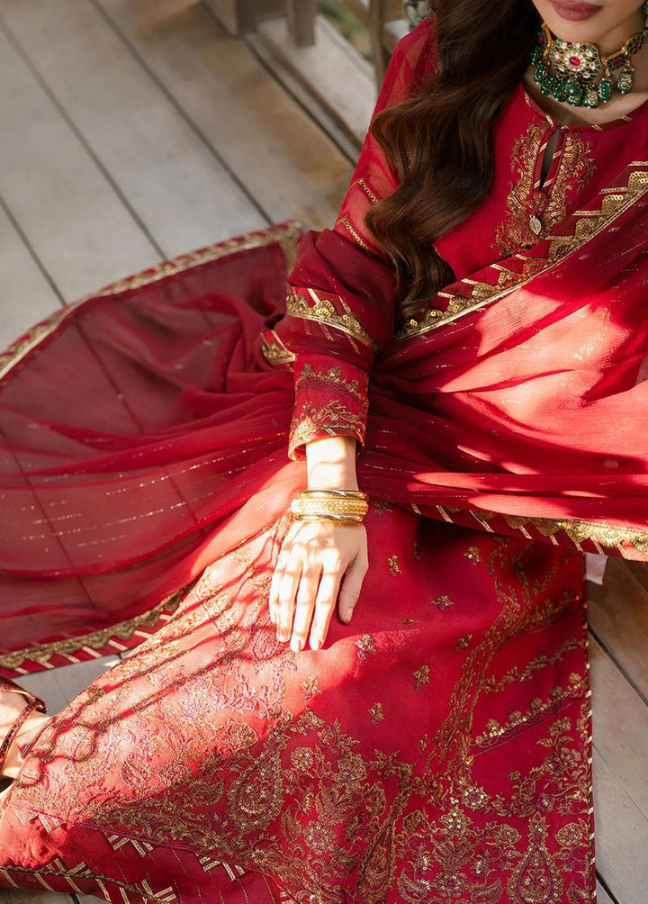 Asim Jofa Embroidered Unstitched Suit 3 Piece AJ23EF AJKM-15 - Festive Collection