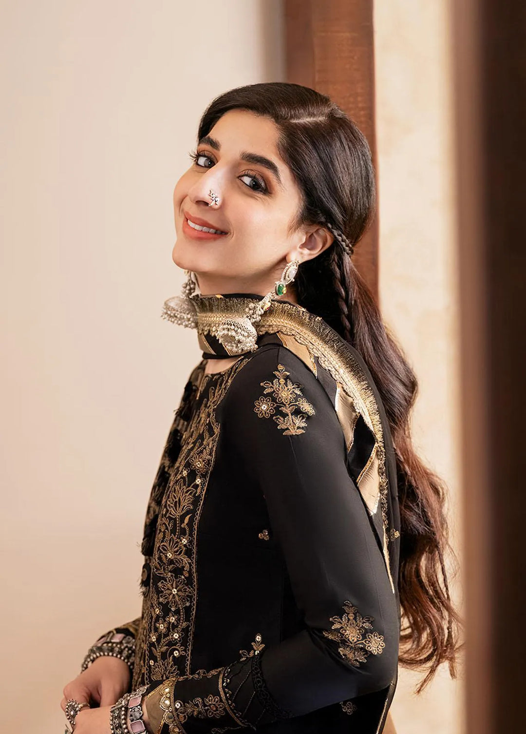 Asim Jofa Embroidered Unstitched Suit 3 Piece AJ23EF AJKM-16 - Festive Collection