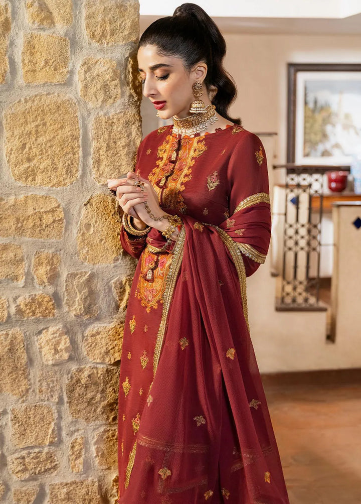 Asim Jofa Embroidered Unstitched Suit 3 Piece AJ23EF AJKM-20 - Festive Collection