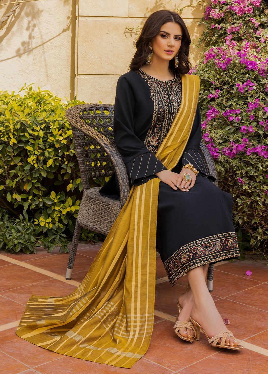 Essential By Asim Jofa Embroidered Cambric Suits Unstitched 2 Piece AJ23EE AJPE-30 - Eid Collection