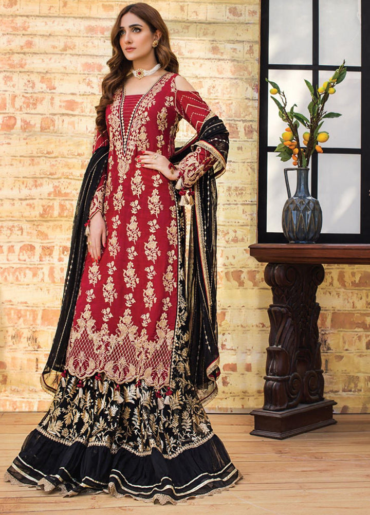 Asim Jofa Embroidered Raw Silk Suits Unstitched 3 Piece AJ21LE 11 - Luxury Collection