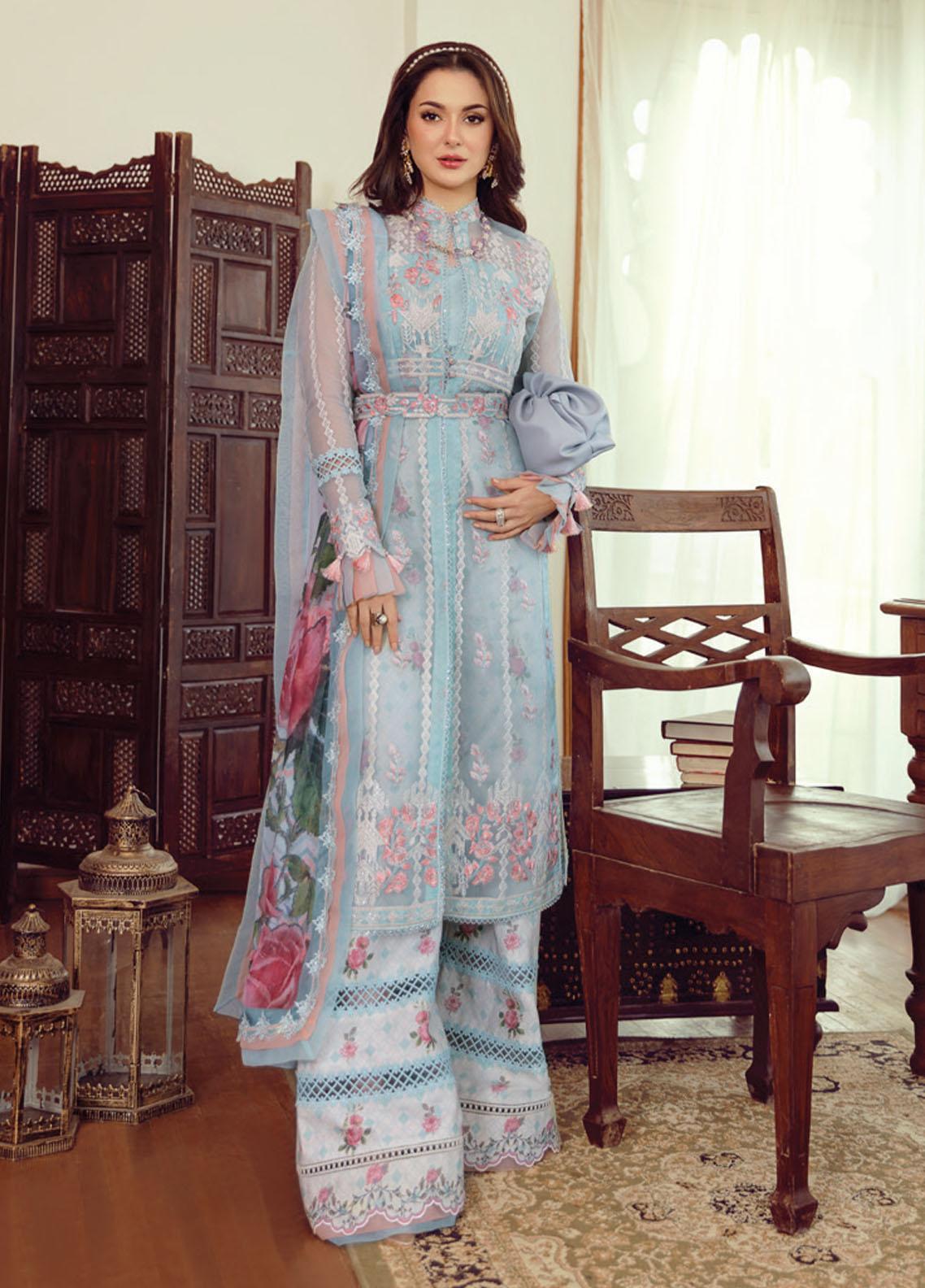 Rabt By Asim Jofa Embroidered Organza Suits Unstitched 3 Piece AJ21RL ...