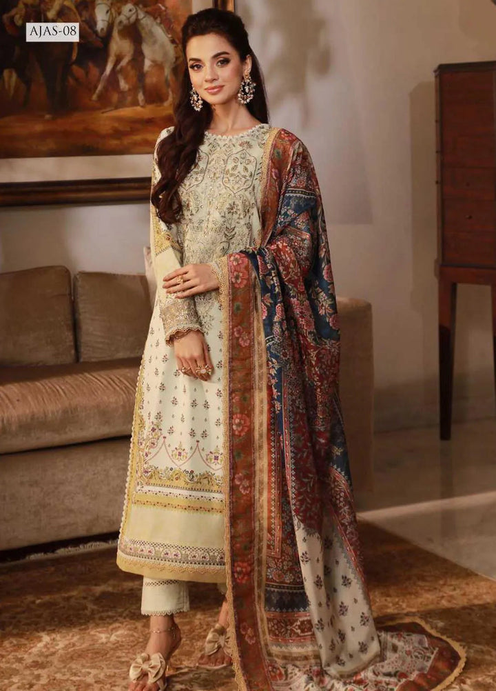 Asim Jofa Pret Embroidered Cambric 3 Piece Suit AJAS-08