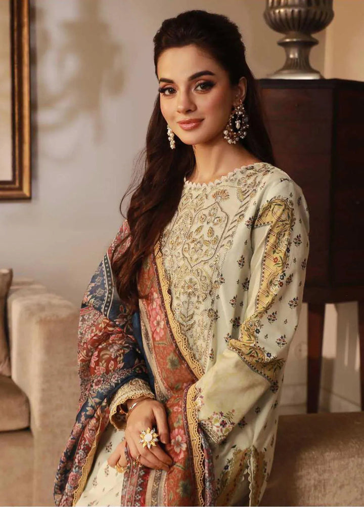 Asim Jofa Pret Embroidered Cambric 3 Piece Suit AJAS-08