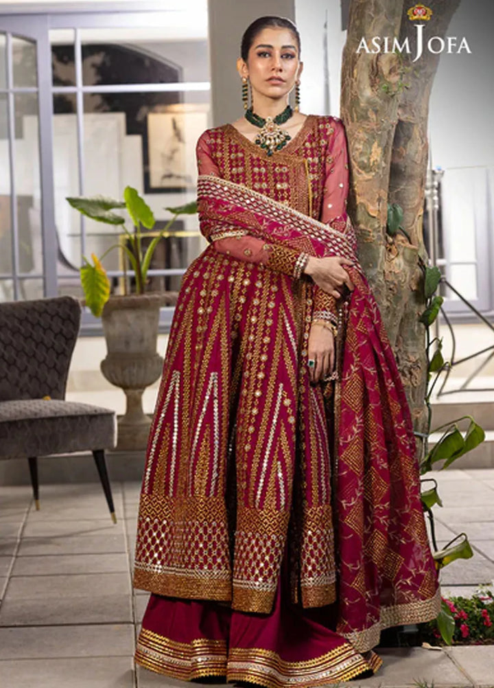 Asim Jofa Pret Embroidered Organza 3 Piece Suit AJJH-08