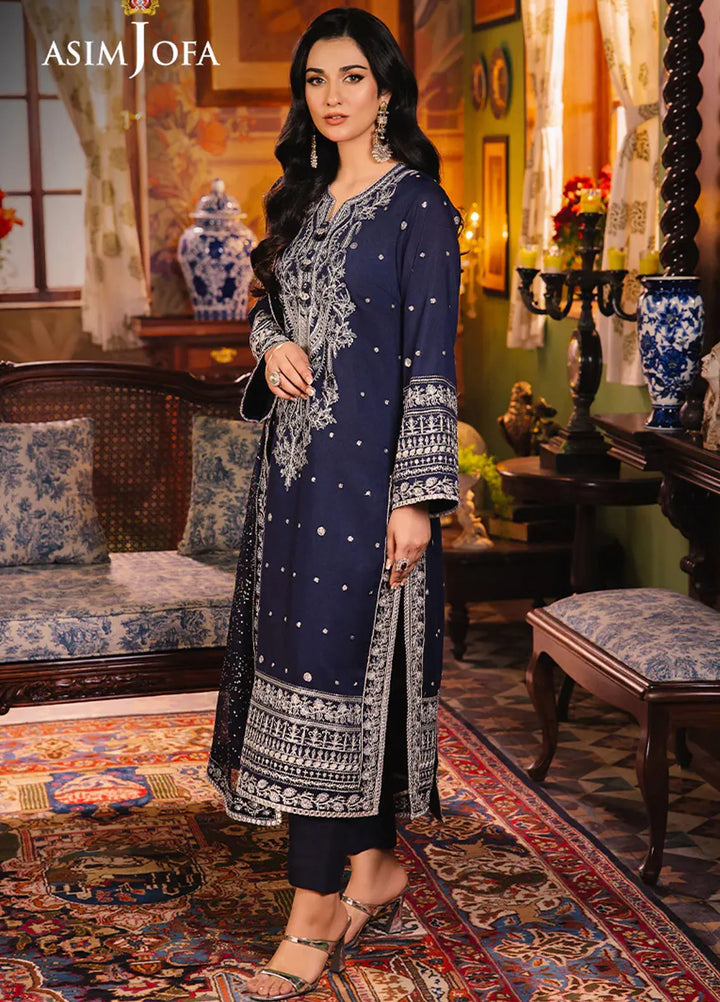 Afsanay Pret by Asim Jofa Embroidered Twisted Lawn 3 Piece Suit AJLP-10