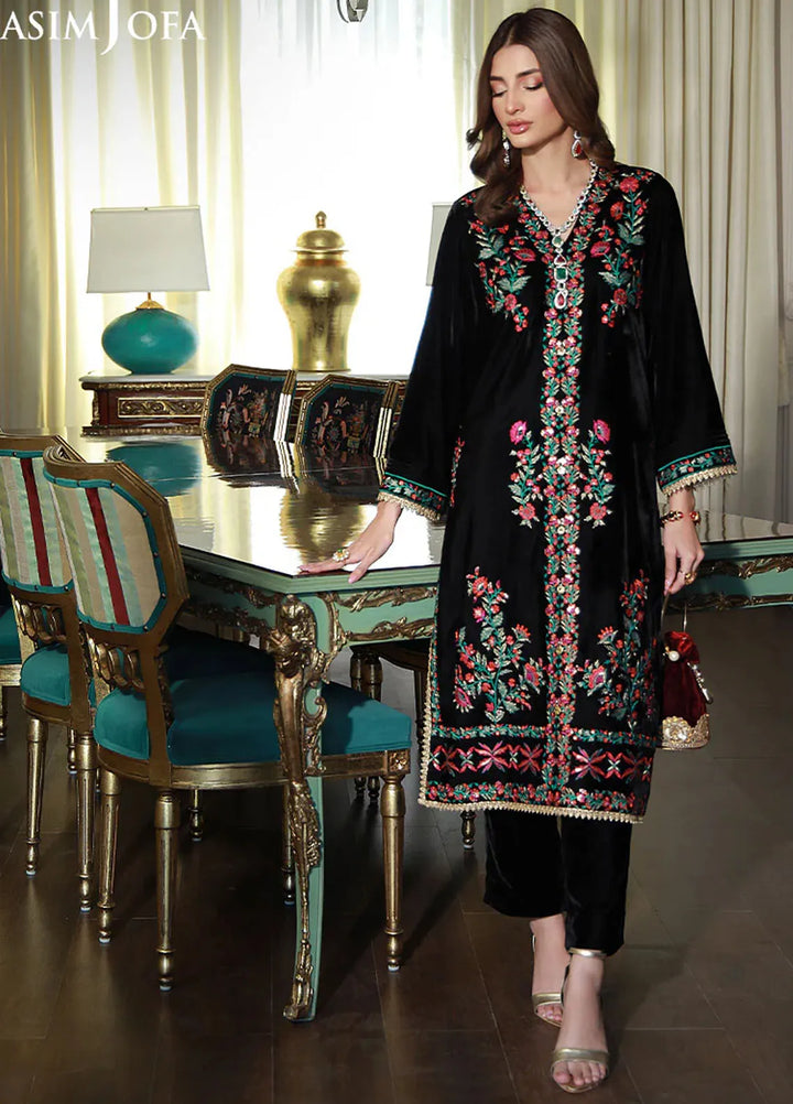 Asim Jofa Pret Embroidered Velvet 2 Piece Suit AJVG-01