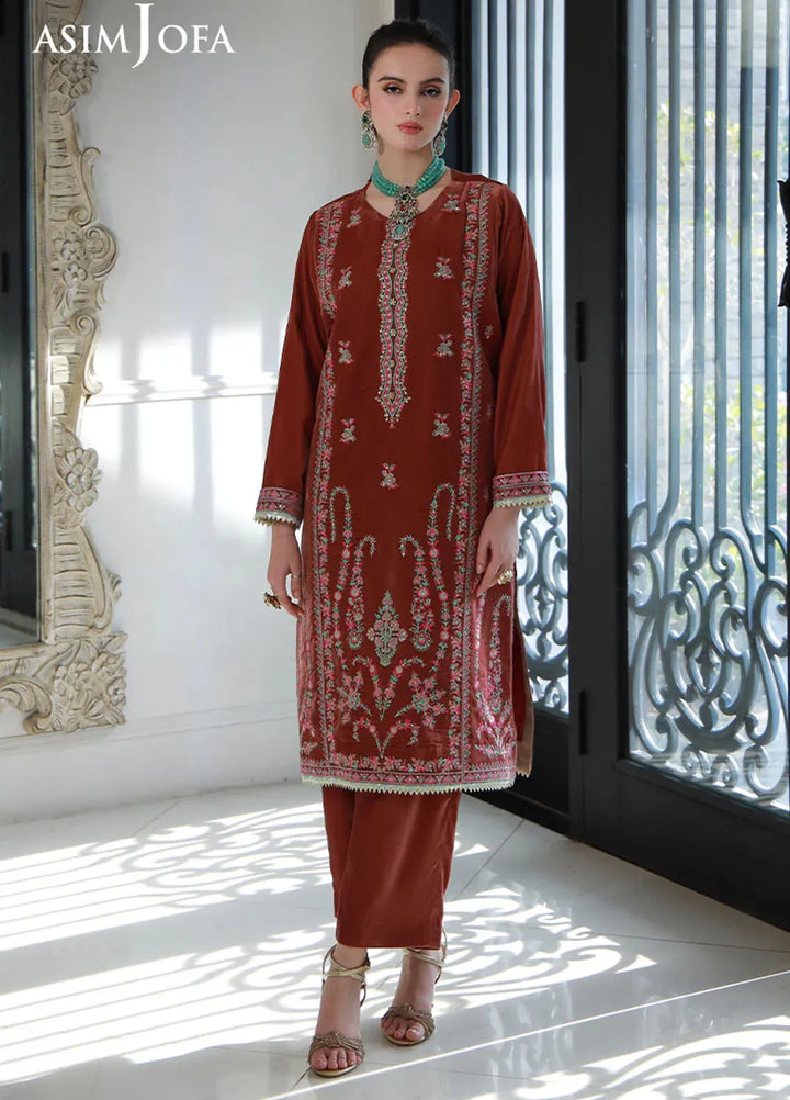 Asim Jofa Pret Embroidered Velvet 2 Piece Suit AJVG-04