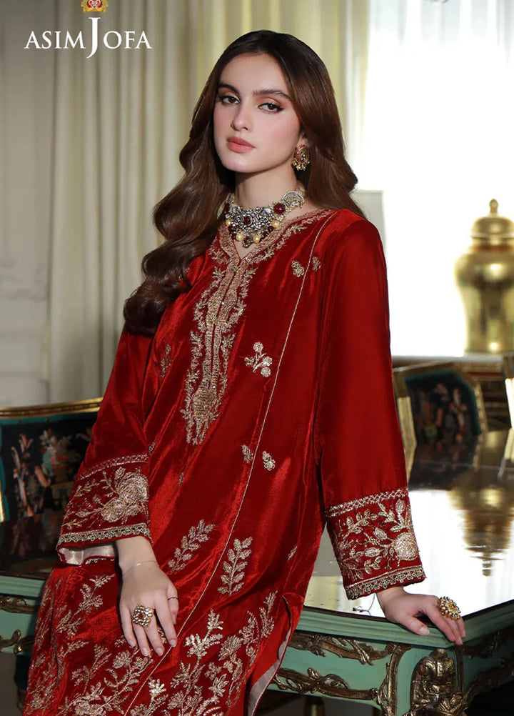 Asim Jofa Pret Embroidered Velvet 2 Piece Suit AJVG-08