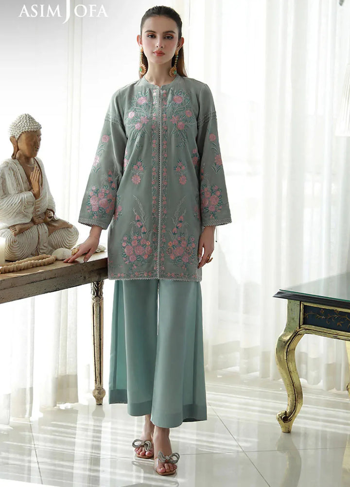 Asim Jofa Pret Embroidered Velvet 3 Piece Suit AJVG-07