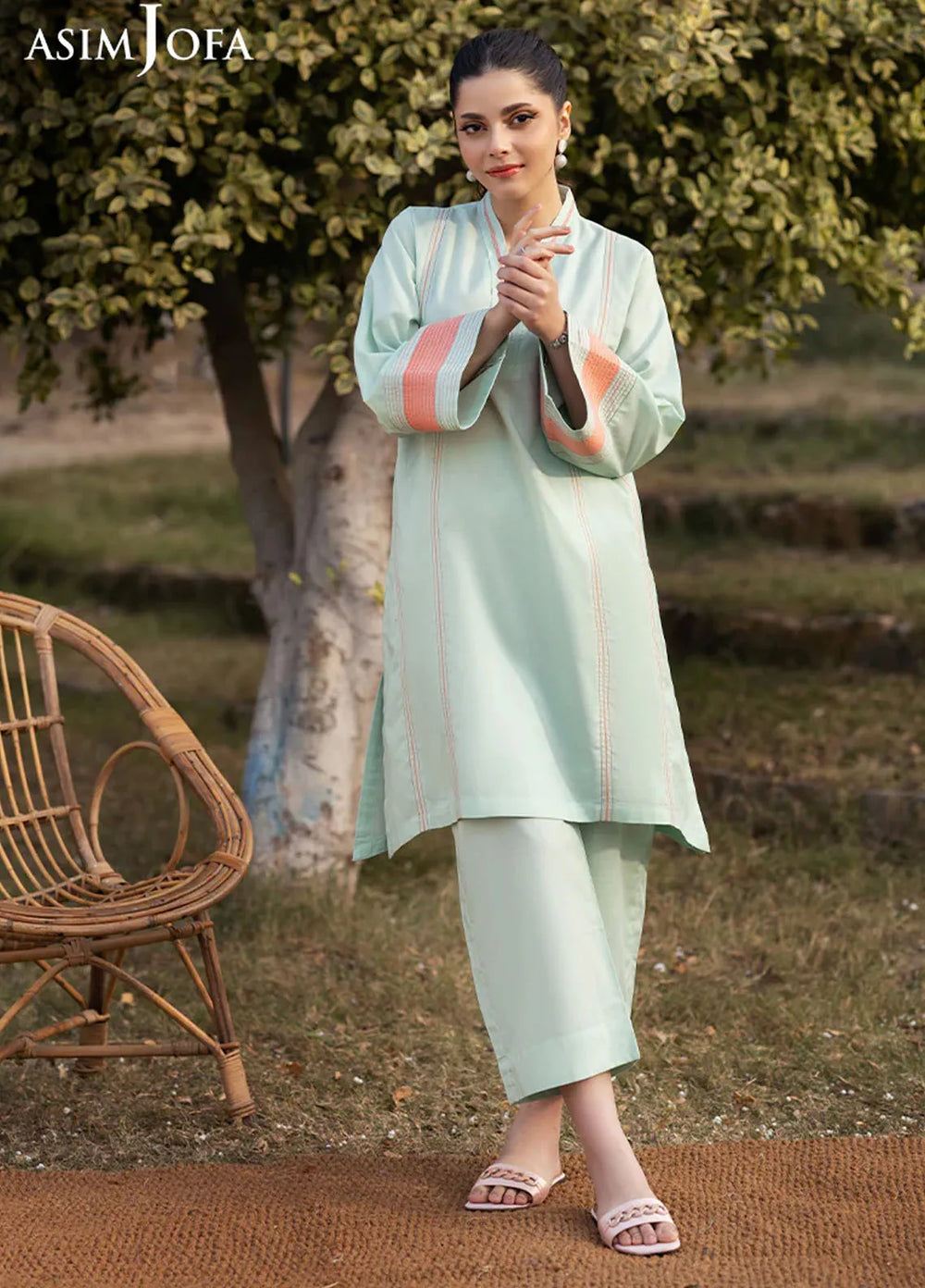 Asim Jofa Pret Solid Cambric 2 Piece Suit AJPB-123