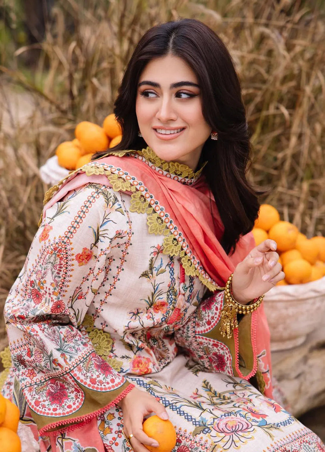 Asim Jofa Printed Lawn Suit Unstitched 3 Piece AJ24P2 AJBU-08 - Summer Collection