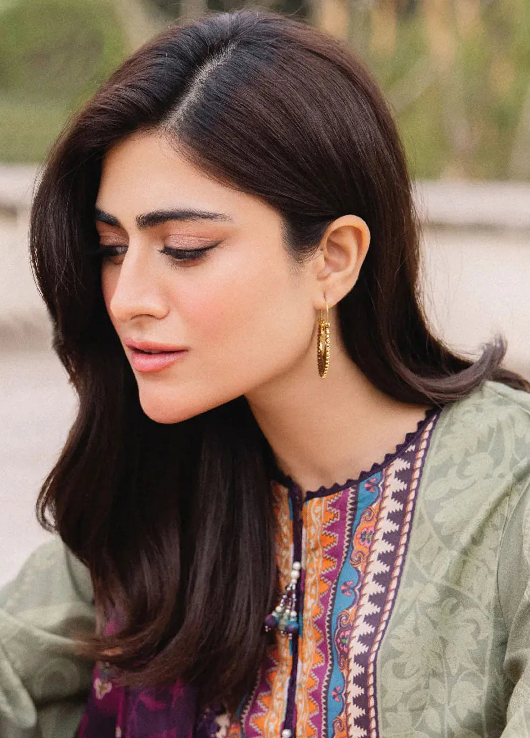 Asim Jofa Printed Lawn Suit Unstitched 3 Piece AJ24P2 AJBU-13 - Summer Collection