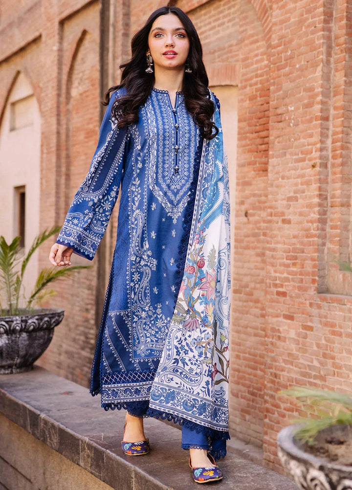 Asim Jofa Printed Lawn Suit Unstitched 3 Piece AJ24P3 AJBB-02 - Summer Collection
