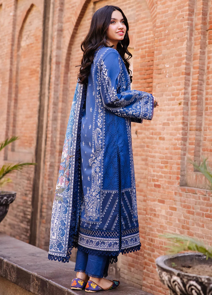 Asim Jofa Printed Lawn Suit Unstitched 3 Piece AJ24P3 AJBB-02 - Summer Collection