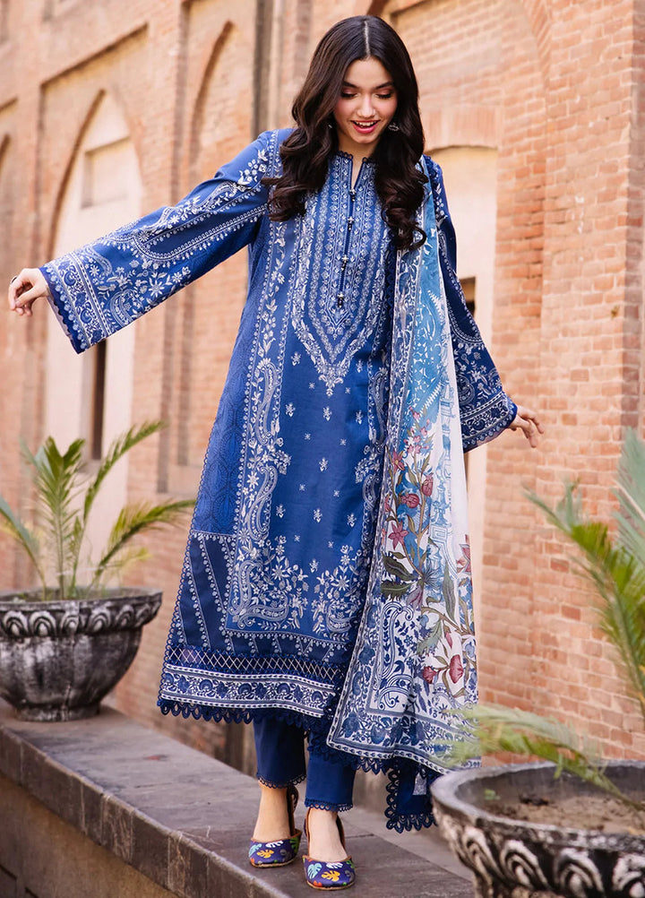 Asim Jofa Printed Lawn Suit Unstitched 3 Piece AJ24P3 AJBB-02 - Summer Collection