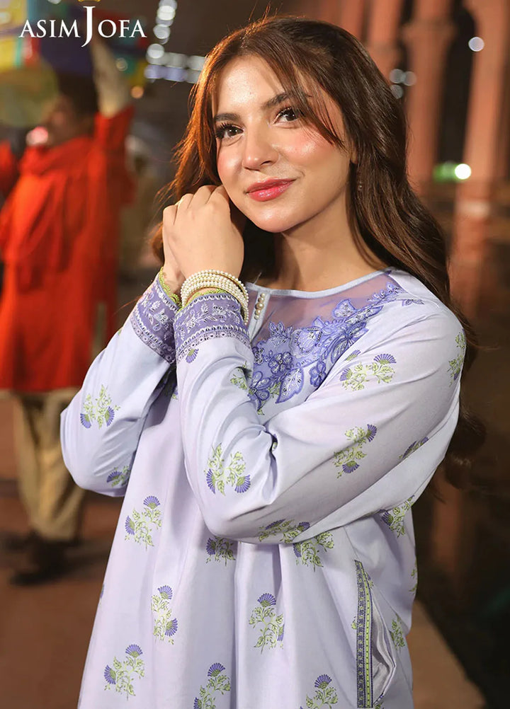 Asim Jofa Embroidered Lawn Suits Unstitched 2 Piece AJ25ES AJUBF-27 - Summer Collection