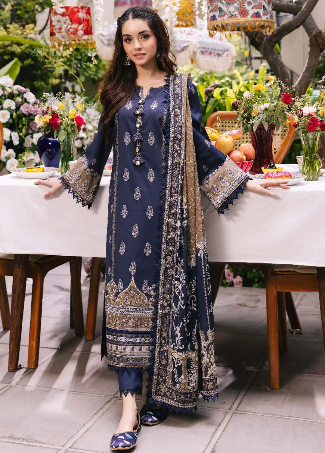 Asim Jofa Printed Lawn Suits Unstitched 3 Piece AJ24BP AJGB-11 - Summer Collection