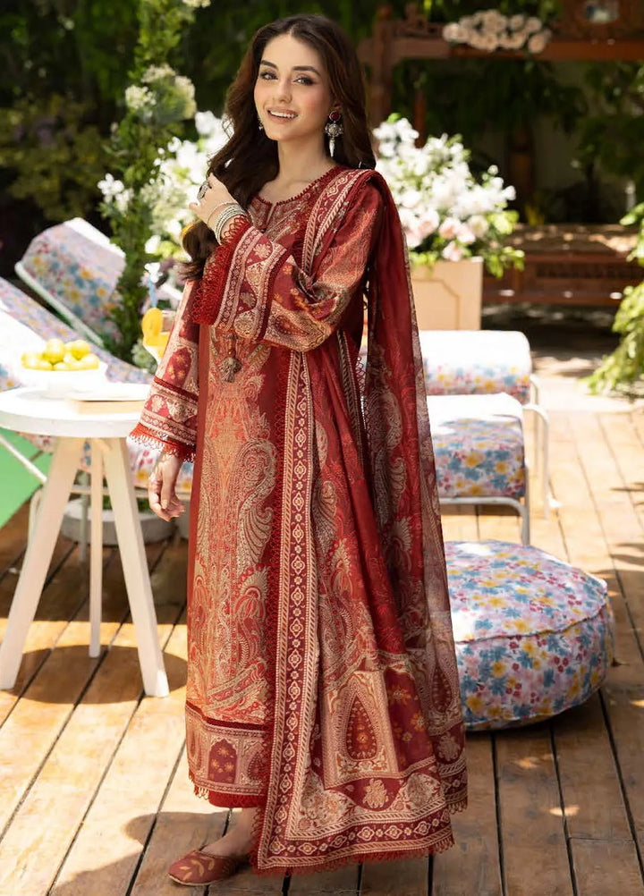 Asim Jofa Printed Lawn Suits Unstitched 3 Piece AJ24BP AJGB-16 - Summer Collection