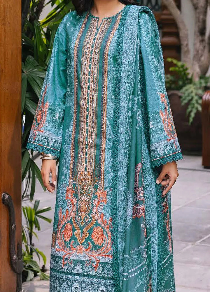Asim Jofa Printed Lawn Suits Unstitched 3 Piece AJ24BP AJGB-18 - Summer Collection