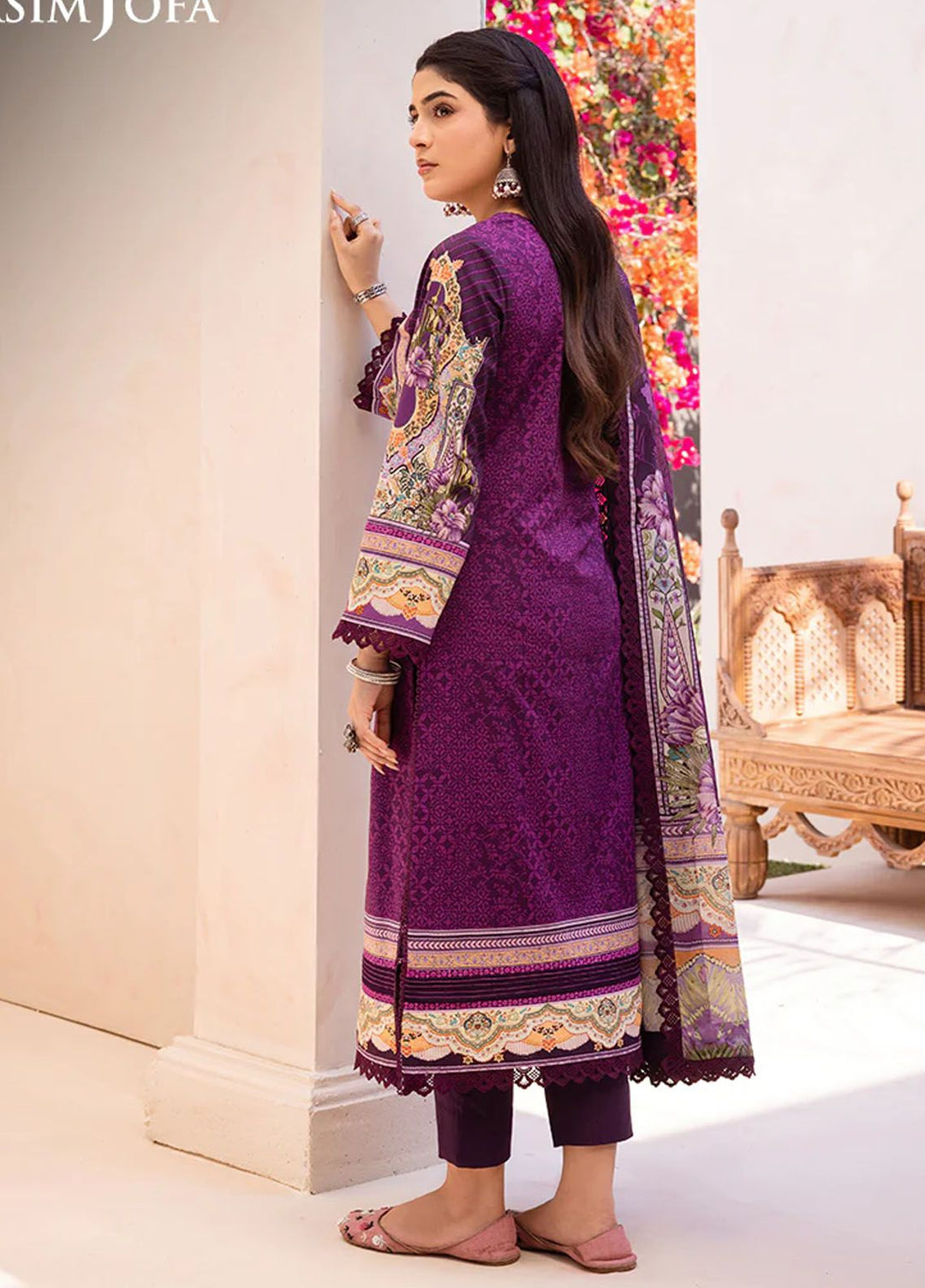 Asim Jofa Printed Lawn Suits Unstitched 3 Piece AJ24P AJUB-10 - Summer Collection