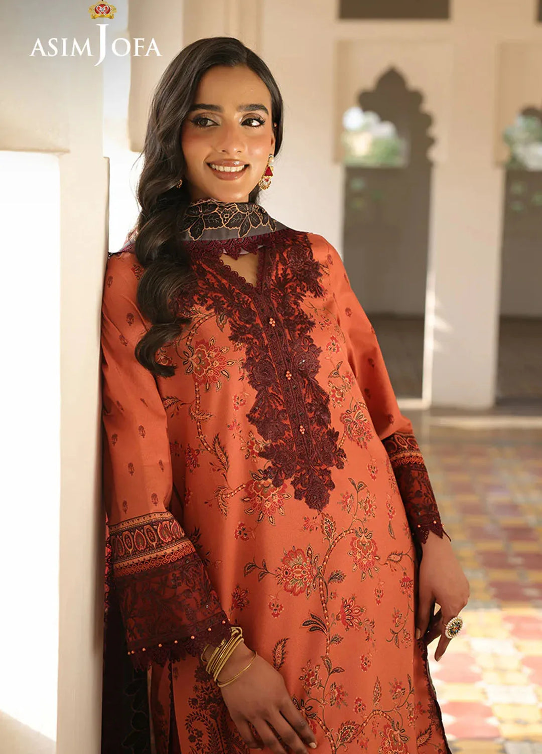 Asim Jofa Embroidered Lawn Suits Unstitched 3 Piece AJ25ES AJUBF-43 - Summer Collection