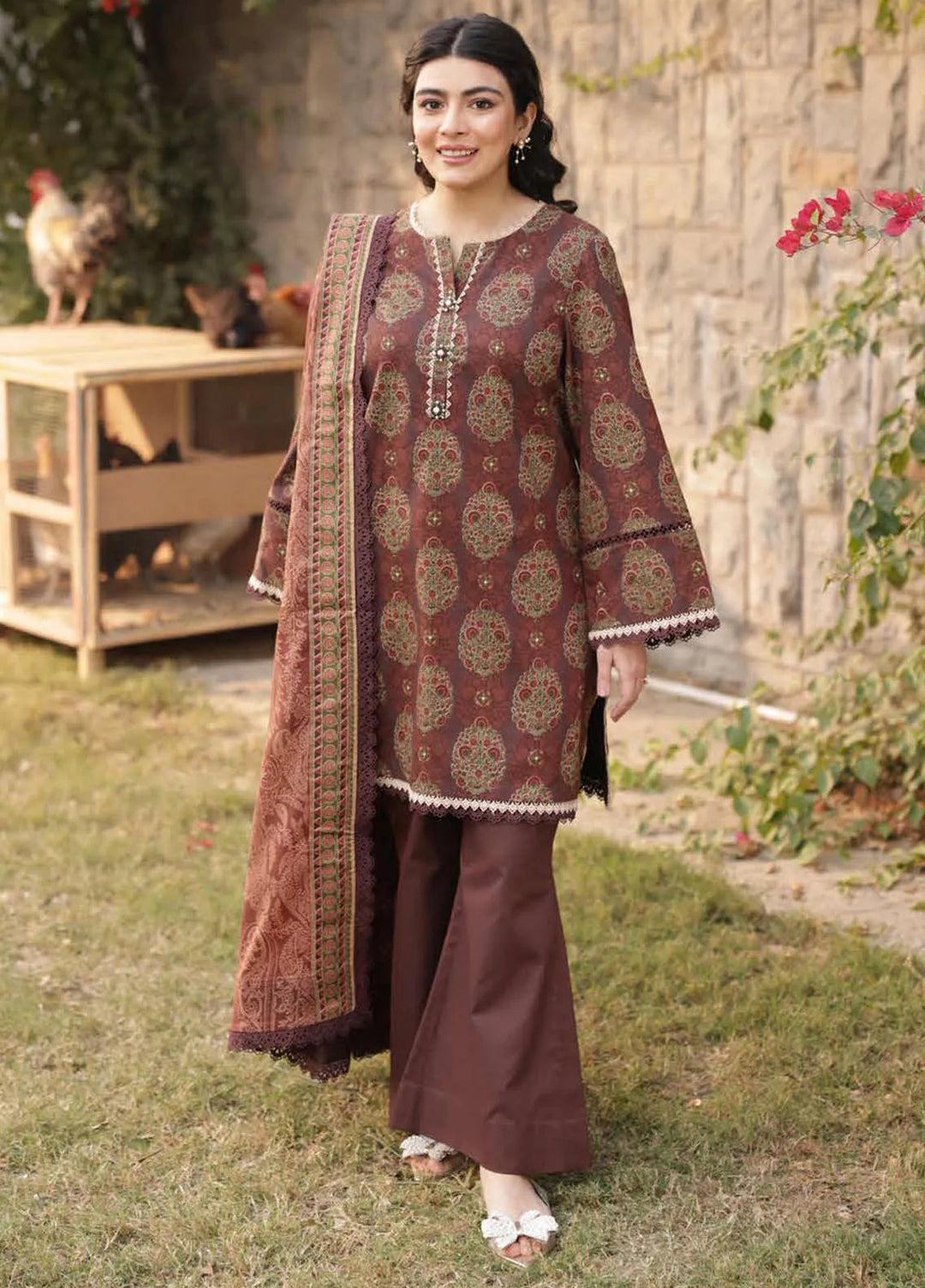 Asim Jofa Printed Lawn Suits Unstitched 3 Piece AJ25P3 AJUBJ-23 - Summer Collection