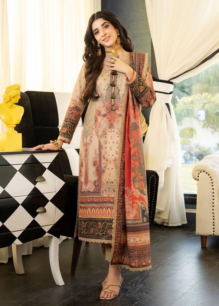 Asim Jofa Printed Lawn Suits Unstitched 2 Piece AJ23P AJS-05 - Summer Collection