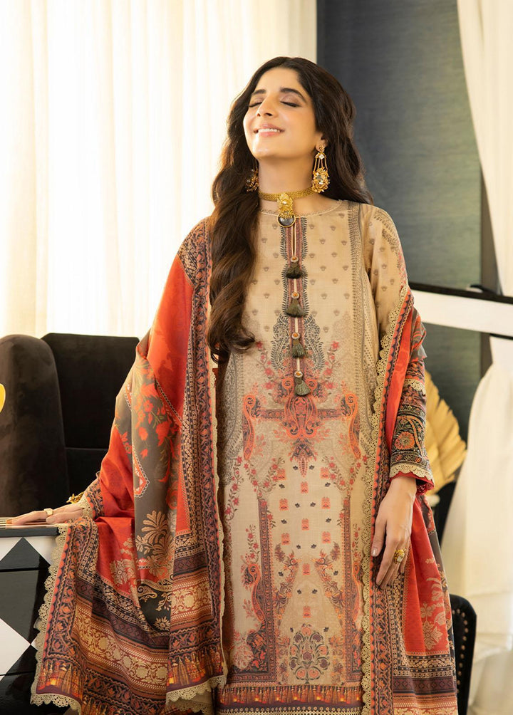 Asim Jofa Printed Lawn Suits Unstitched 2 Piece AJ23P AJS-05 - Summer Collection