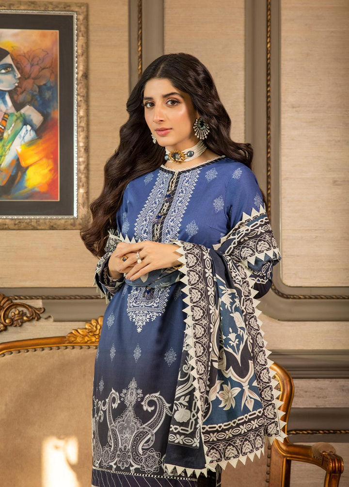 Asim Jofa Embroidered Lawn Suits Unstitched 3 Piece AJ23P AJS-07 - Summer Collection