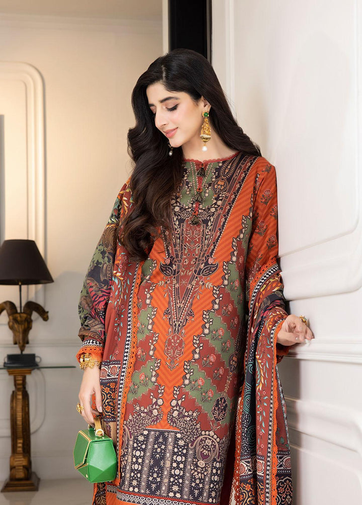 Asim Jofa Printed Lawn Suits Unstitched 2 Piece AJ23P AJS-08 - Summer Collection