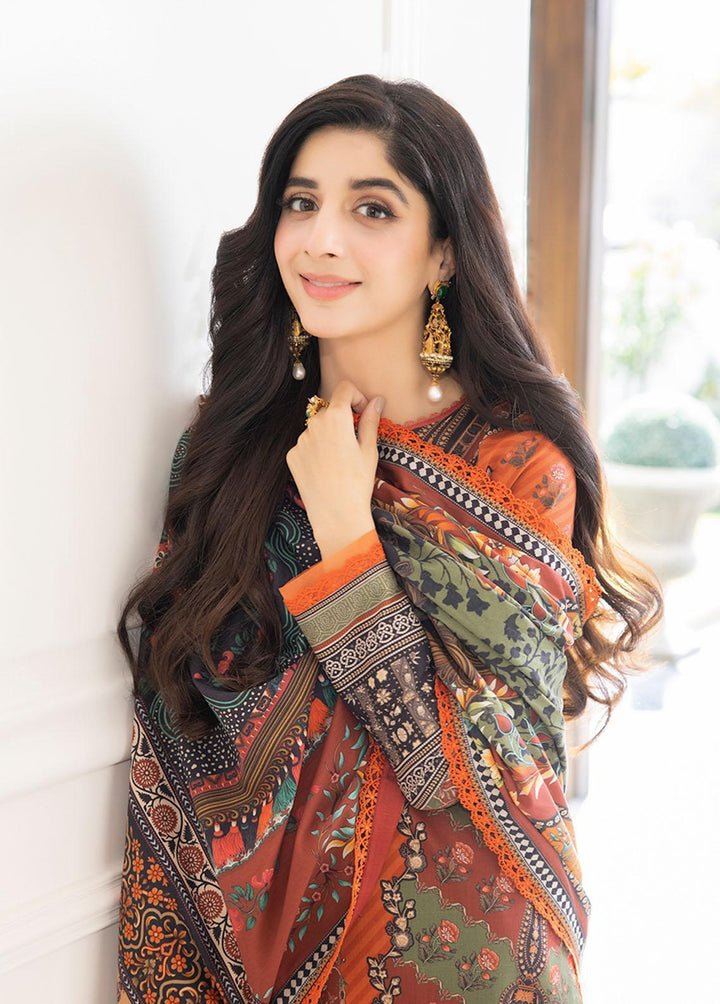 Asim Jofa Printed Lawn Suits Unstitched 2 Piece AJ23P AJS-08 - Summer Collection