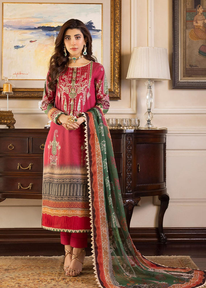 Asim Jofa Embroidered Lawn Suits Unstitched 3 Piece AJ23P AJS-26 - Summer Collection