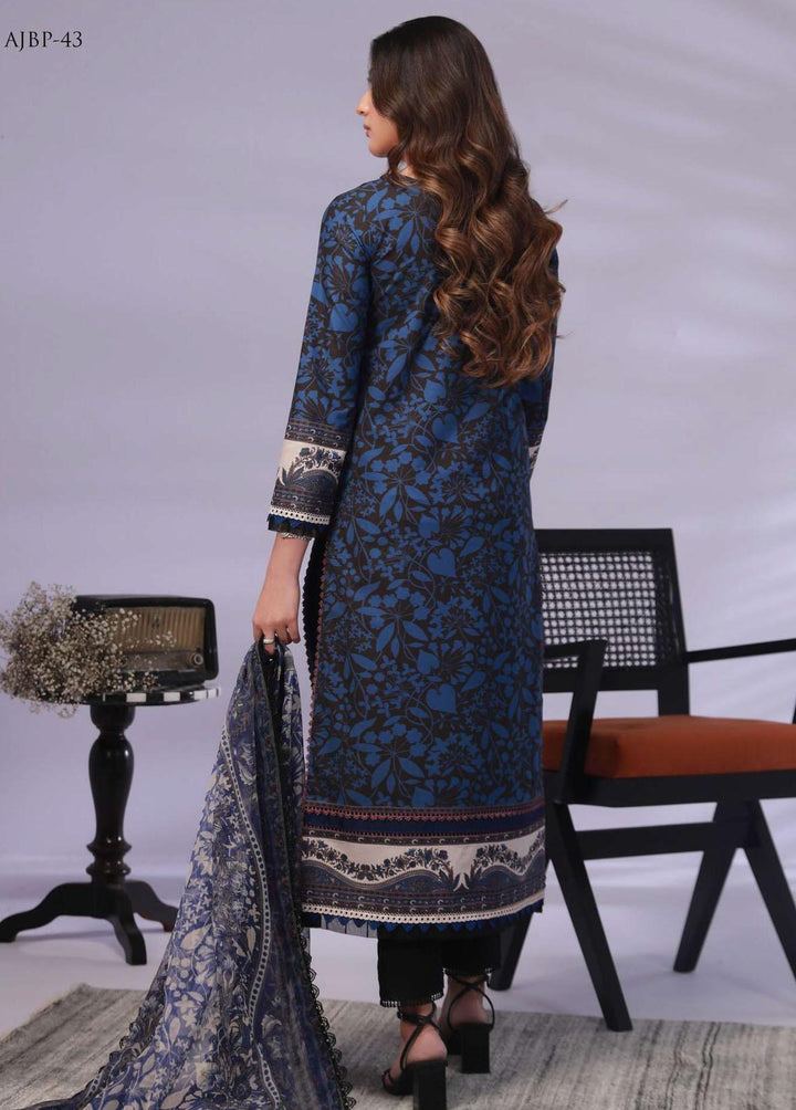 Asim Jofa Embroidered Lawn Suits Unstitched 3 Piece AJ23-P2 AJBP-43 - Summer Collection