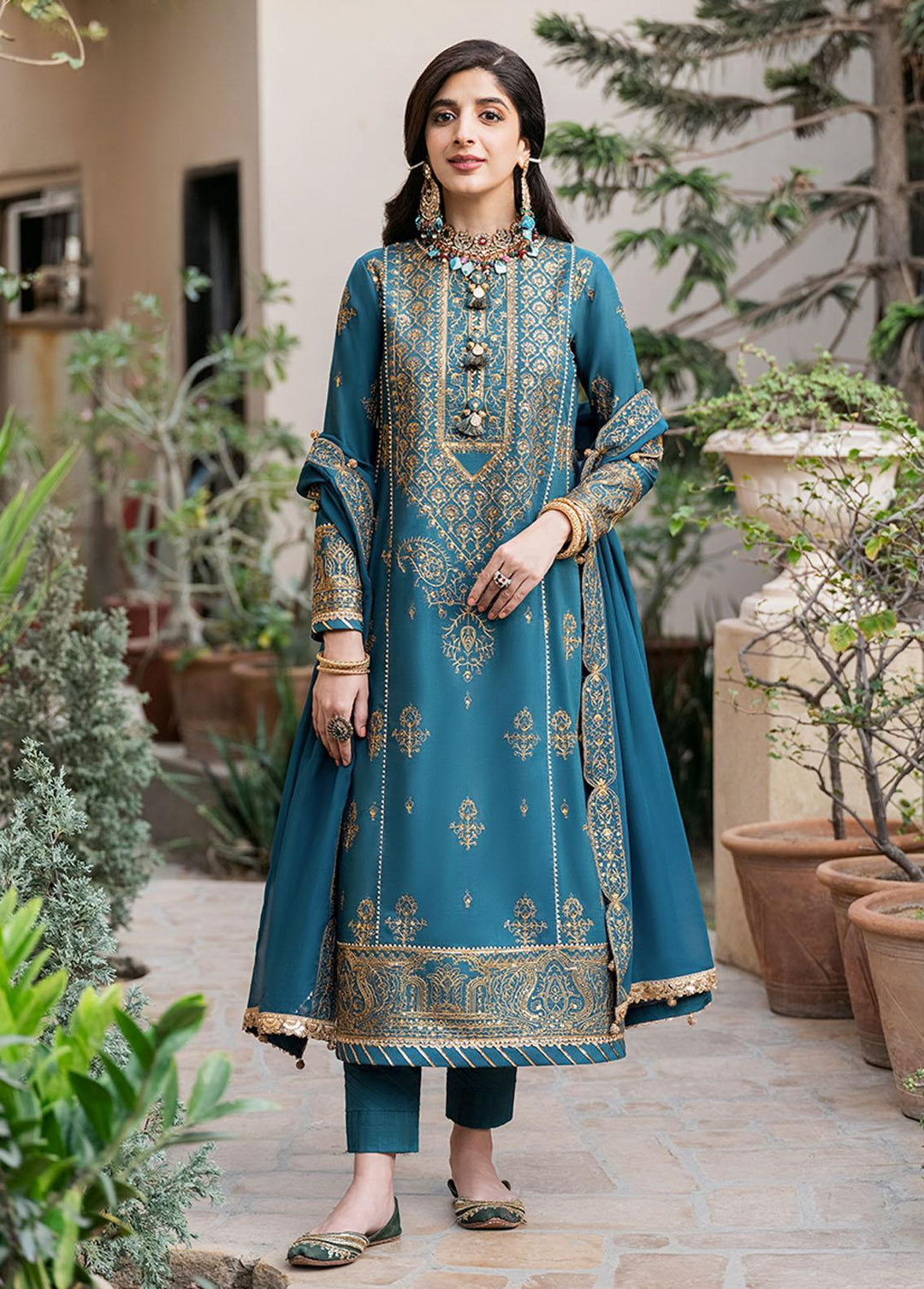 Asim Jofa Embroidered  Suits Unstitched 3 Piece AJ23EF AJKM-04 - Festive Collection