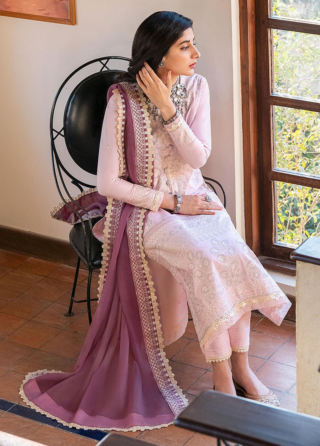 Asim Jofa Embroidered  Suits Unstitched 3 Piece AJ23EF AJKM-08 - Festive Collection