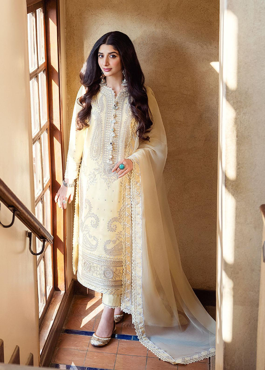 Asim Jofa Embroidered  Suits Unstitched 3 Piece AJ23EF AJKM-10 - Festive Collection