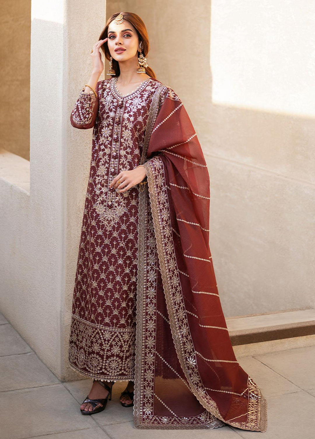 Asim Jofa Embroidered  Suits Unstitched 3 Piece AJ23EF AJKM-13 - Festive Collection