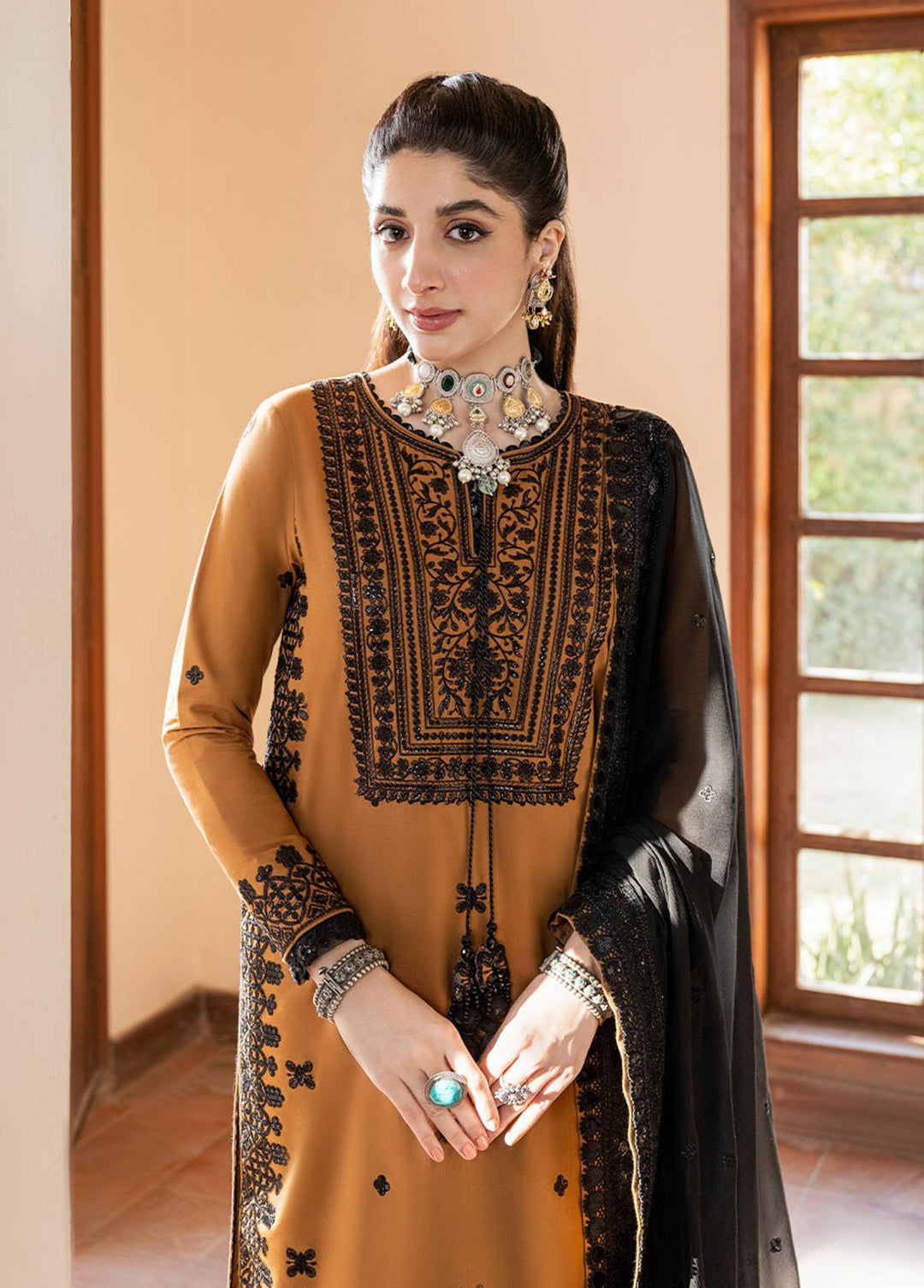 Asim Jofa Embroidered  Suits Unstitched 3 Piece AJ23EF AJKM-14 - Festive Collection