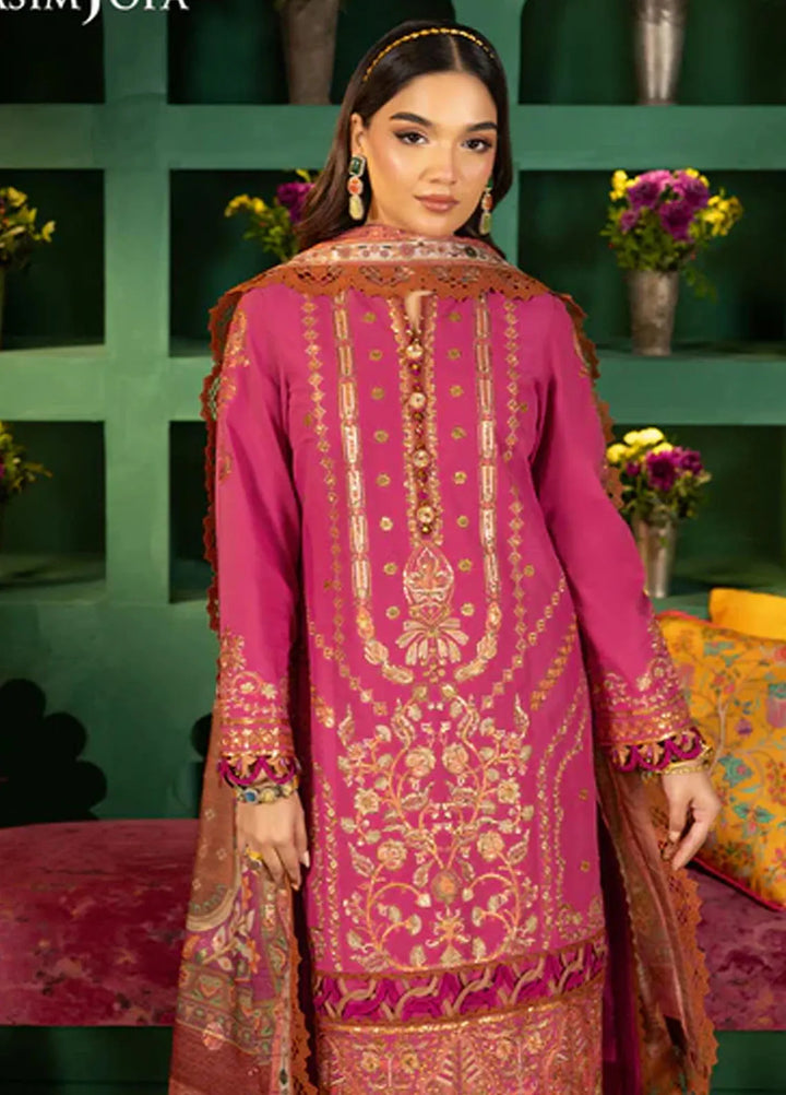 Asra By Asim Jofa Embroidered Lawn Unstitched Suit 3 Piece AJ24AE AJRA-11 - Festive Collection