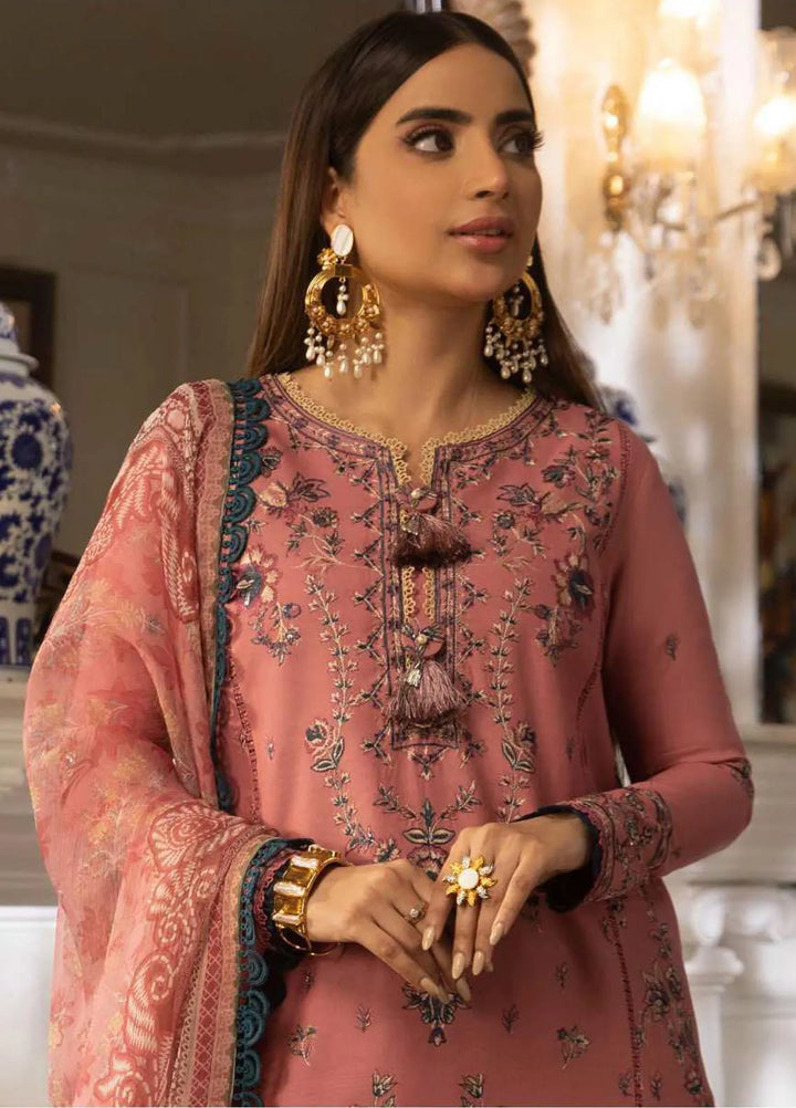 Asra Intermix By Asim Jofa Embroidered Cambric Unstitched Suit 3 Piece AJ23AI AJAS-31 - Formal Collection