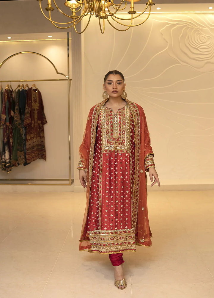 Atiya Irfan Studio Pret Embroidered Silk 3 Piece Suit NF-15