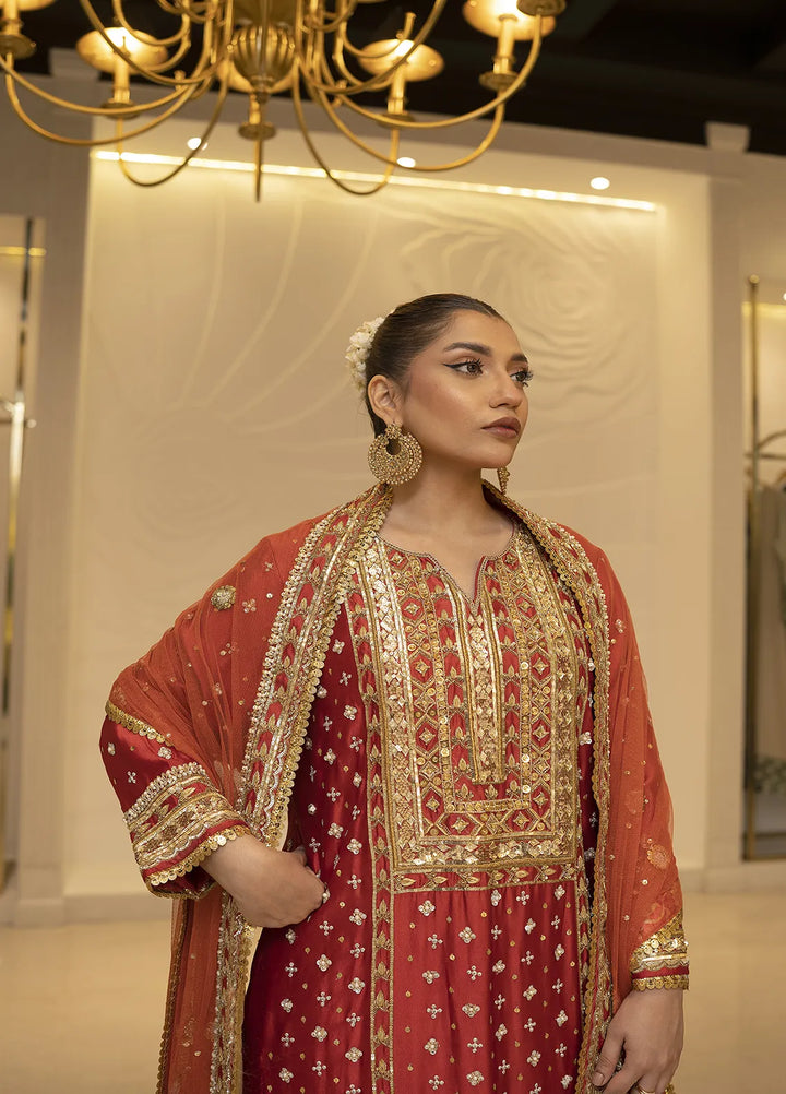 Atiya Irfan Studio Pret Embroidered Silk 3 Piece Suit NF-15