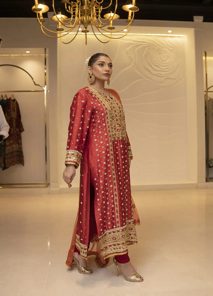 Atiya Irfan Studio Pret Embroidered Silk 3 Piece Suit NF-15