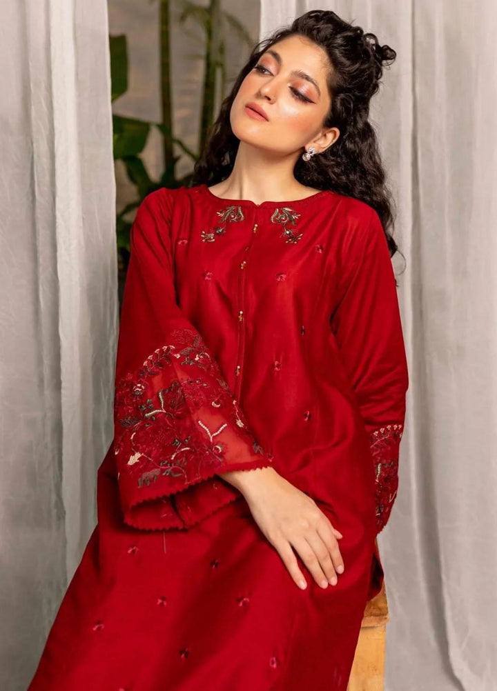 Aura Apparel Pret Embroidered Lawn 2 Piece Suit Aswal Dress