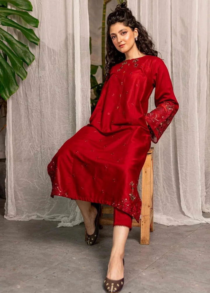 Aura Apparel Pret Embroidered Lawn 2 Piece Suit Aswal Dress