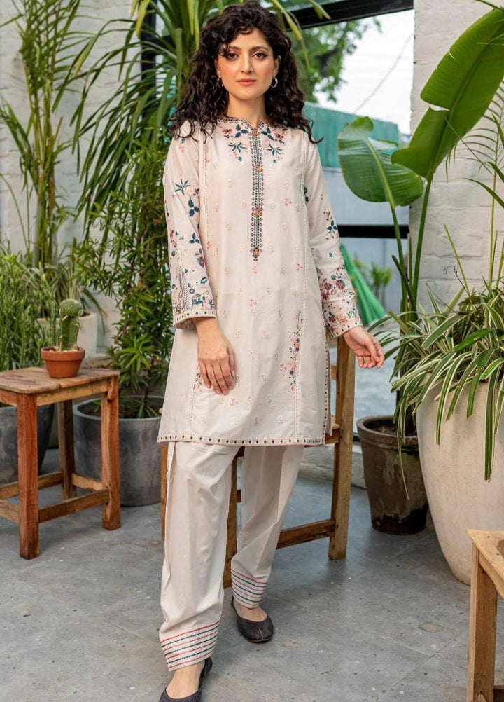 Aura Apparel Pret Embroidered Lawn 2 Piece Suit Lilac Summer